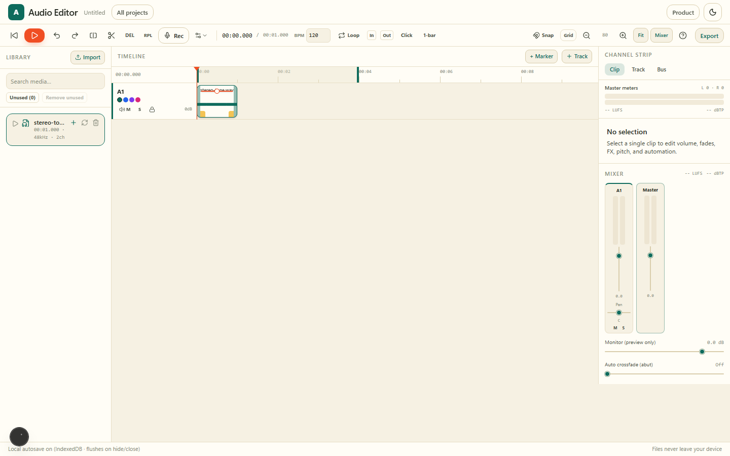 AZ Audio Editor interface preview